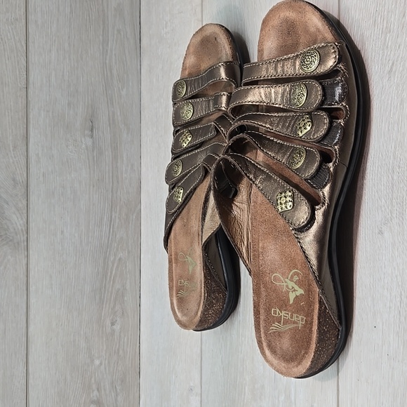 Dansko Women's Janie MetallicBronze Hook&loop S lide Sandals Shoes Sz 41/11-11.5 - Picture 2 of 12
